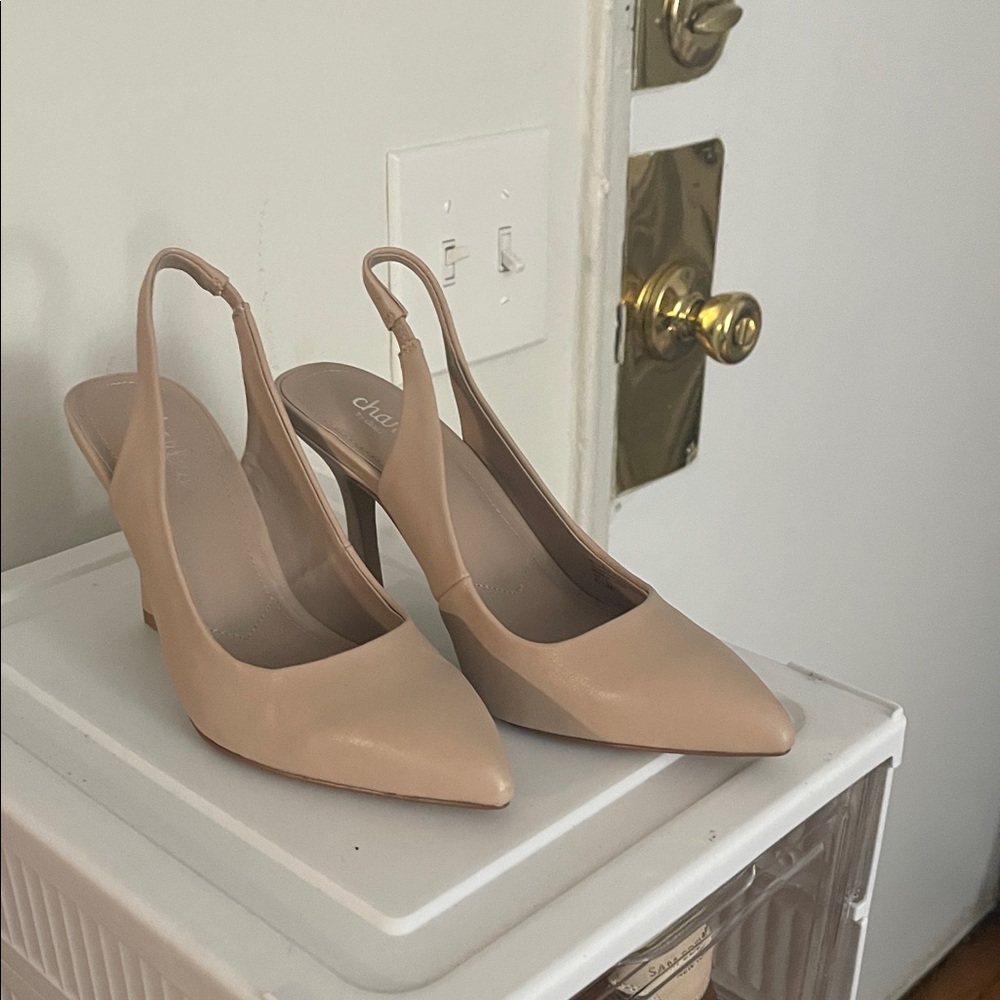 Charles David Women's Nude Slingback Heels